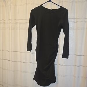 Forest Green Maternity Stretchy Soft Midi Dress Size Small